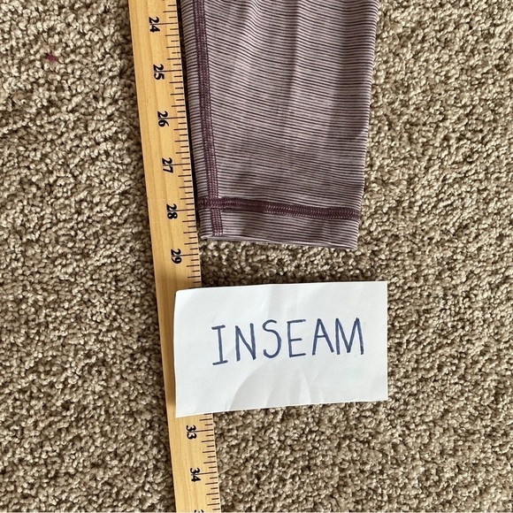 LULULEMON Wunder Under High Rise Tight 28" Luxtreme Purple Striped Sz 8 - Picture 11 of 11